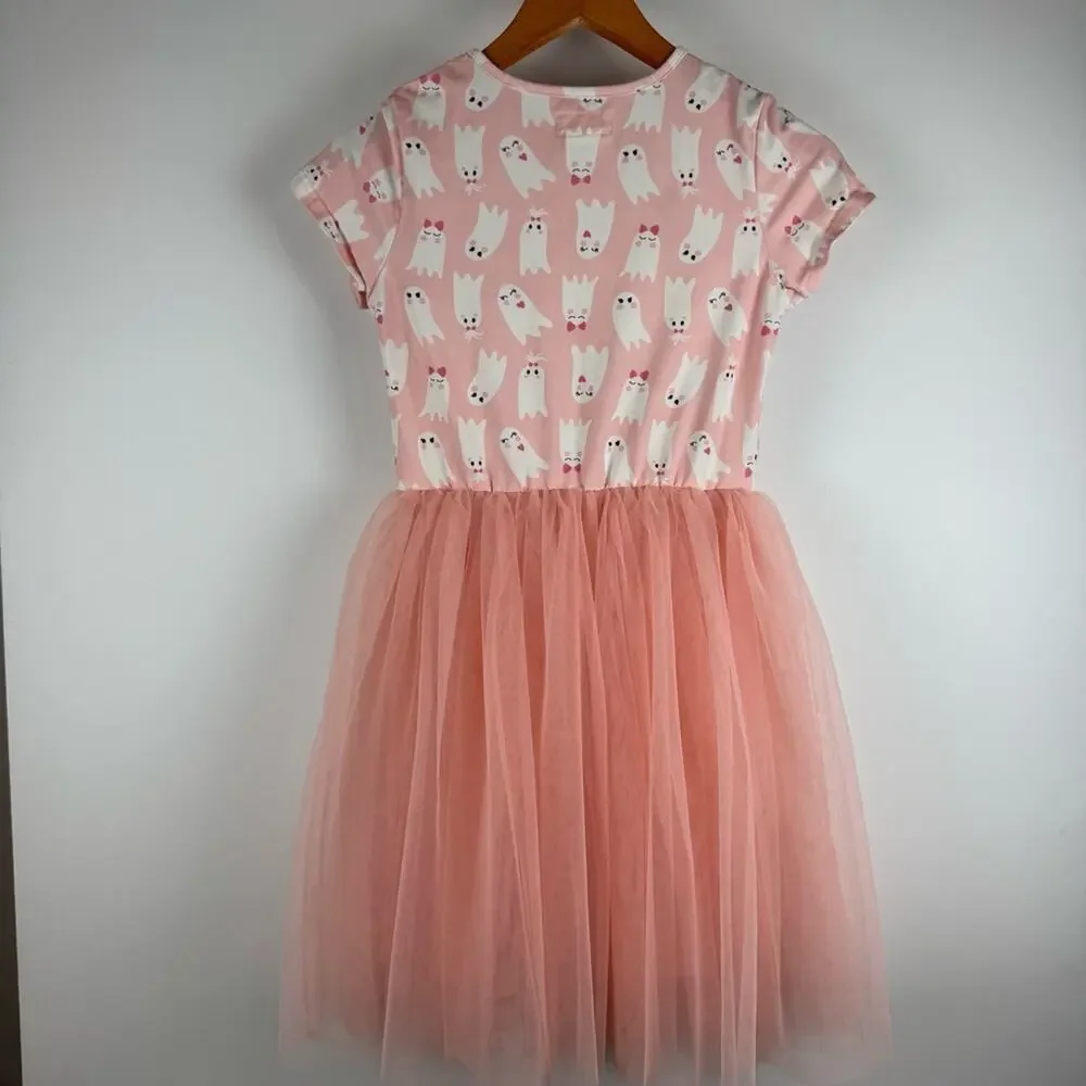 Taylor Joelle Pink Girly Ghosts Tutu Tulle Twirl Dress ~ 12